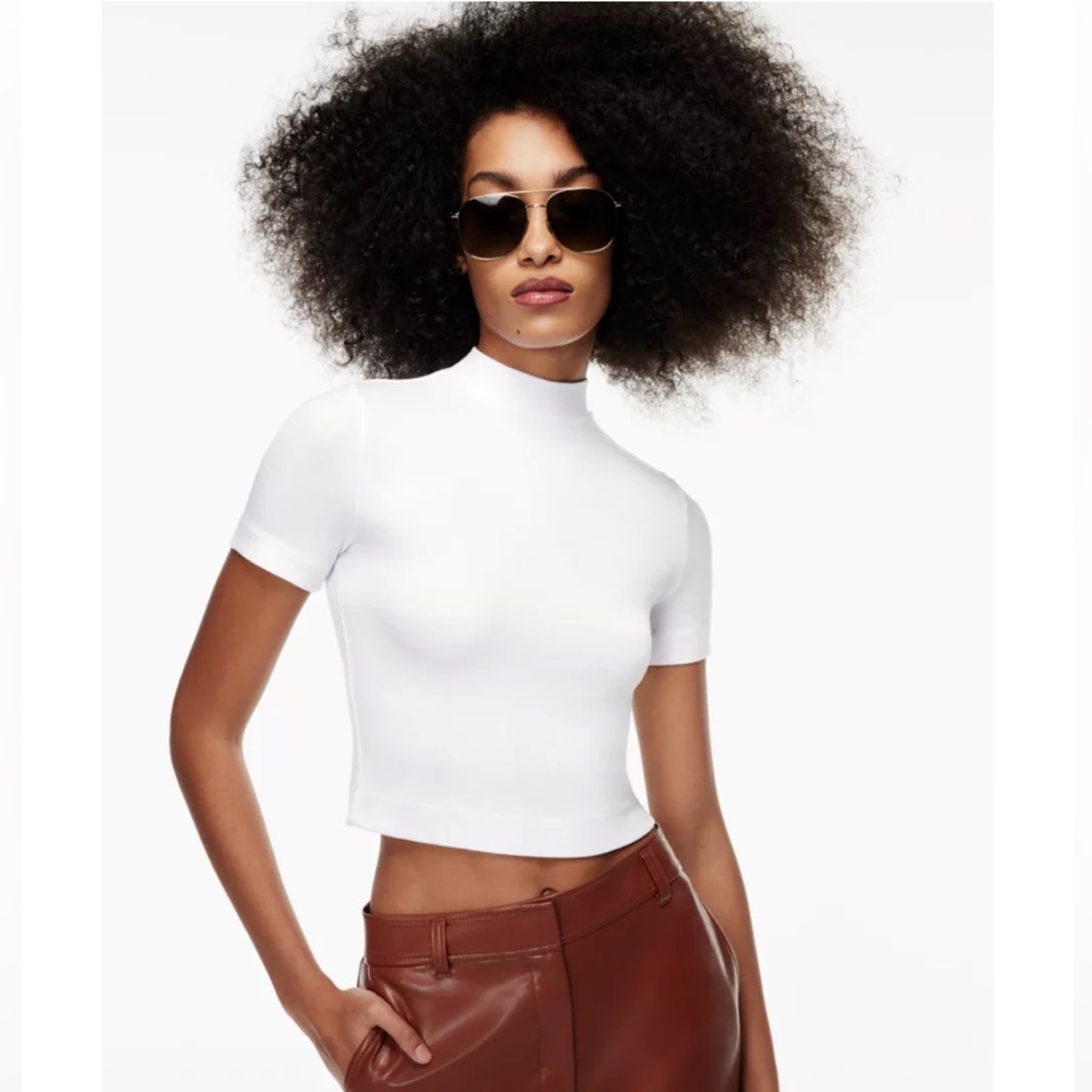 Aritzia babaton Gonzalo mock neck shirt